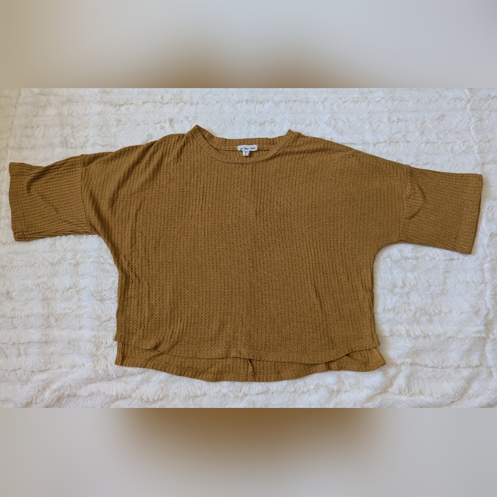 Mustard Boxy Ribbed Short Sleeve Tee